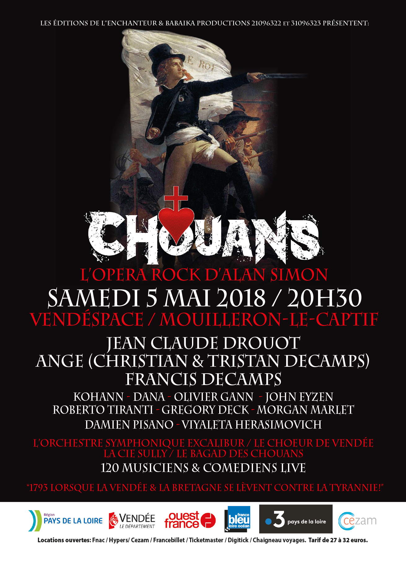 Poster Chouans the rock opera